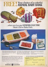 General Electric Animal Baby Bank offer ad 1968