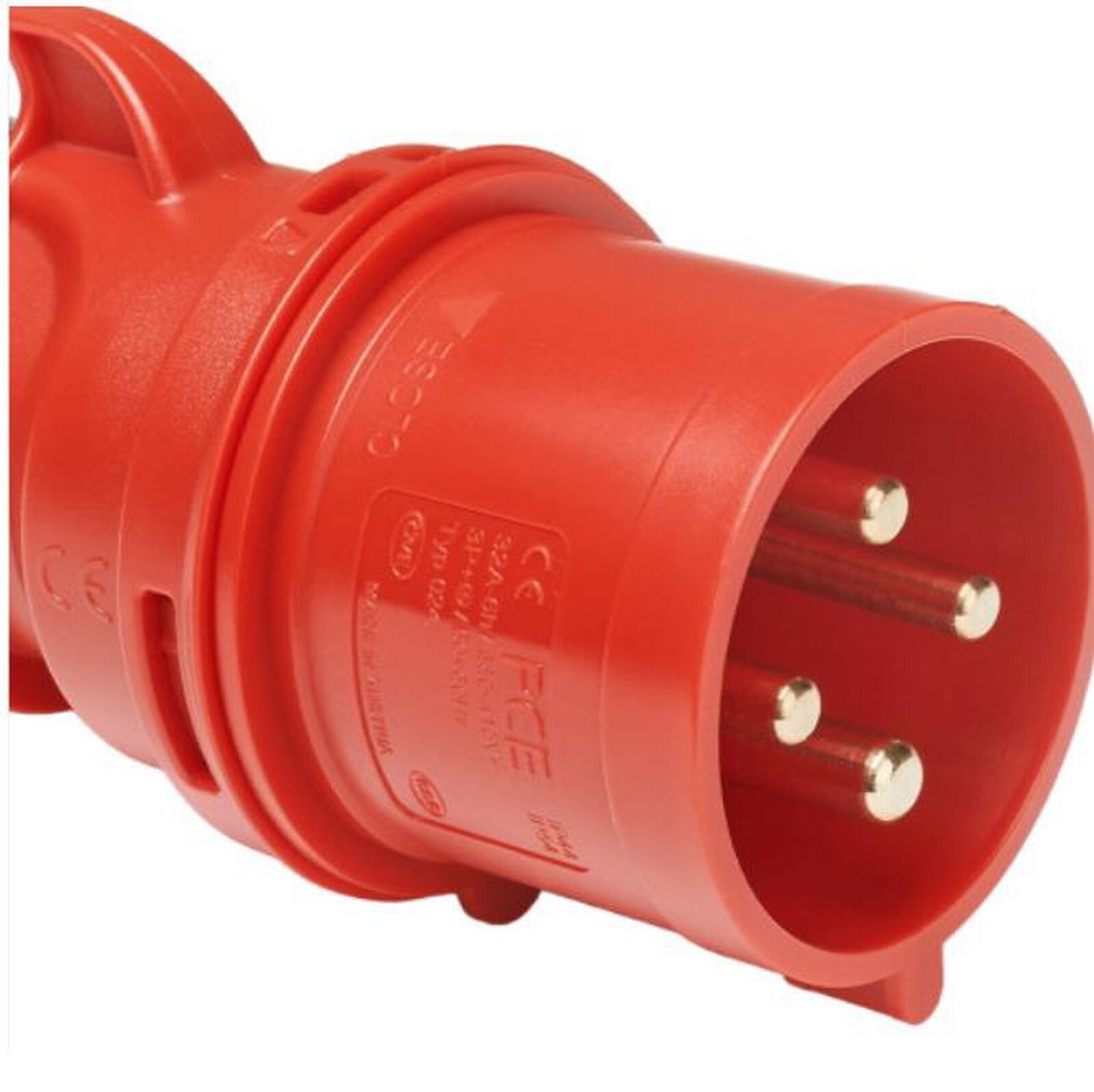 PCE 024-6 CEE-plug industrial socket [ 32A 4P 6h 400V IP44 ] SHARK type ...