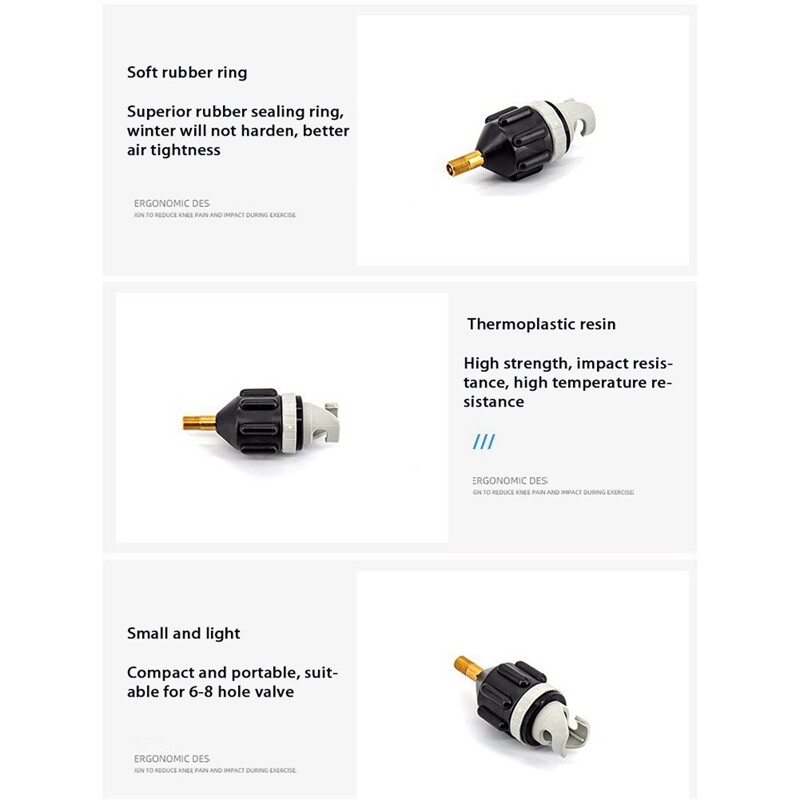 Paddle Air Nozzle Kayak Air Adapter OnBoard Pump Inflatable Adapter