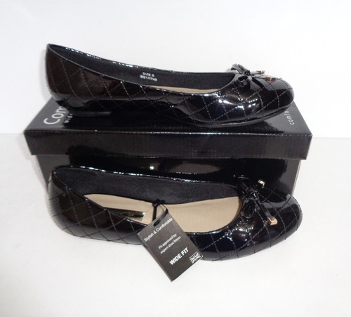 Zapatos planos informales negros sin cordones COMFORT PLUS para dama de ajuste más ancho talla 5 - Imagen 3 de 7