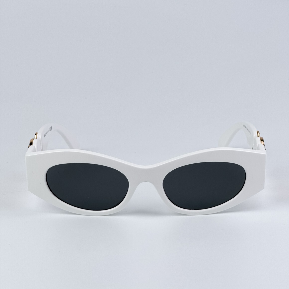 Versace Women Sunglasses White Dark Grey Oval VE4480U 314/87