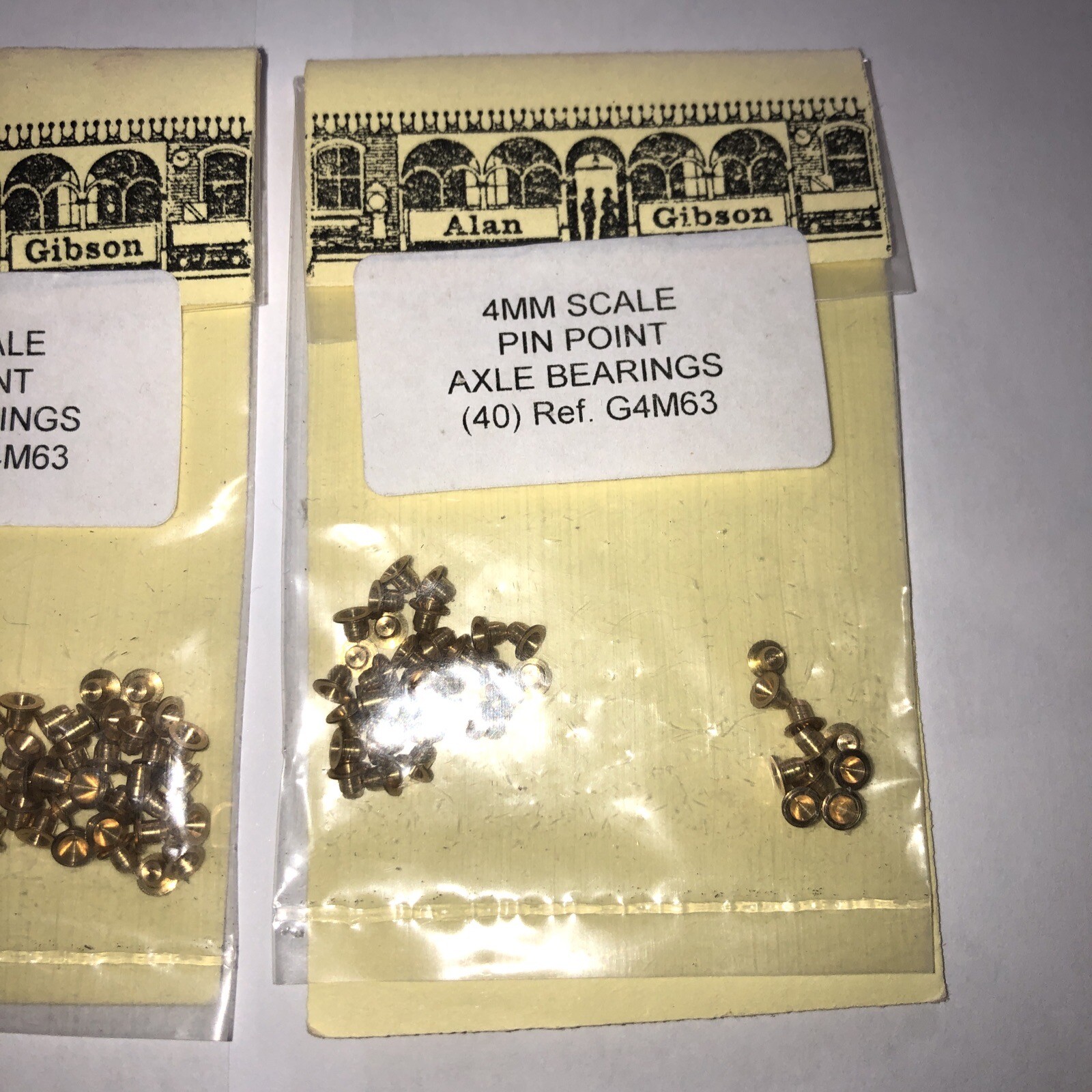4mm Job Lot Alan Gibson brass pin point bearings For Kit Built OO EM P4