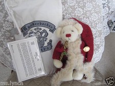 9" Knickerbocker Nicolas Bear as Father Xmas w/Bag, CoA, Care Guide, Brush--EUC