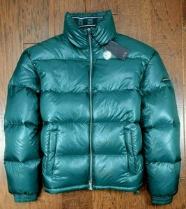 dark green down jacket