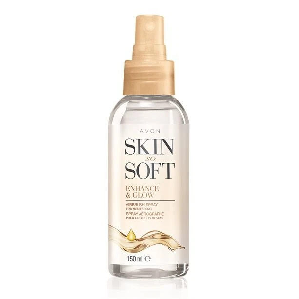 Avon Skin So Soft Enhance and Glow Airbrush Spray (self tanning spray) free P&P