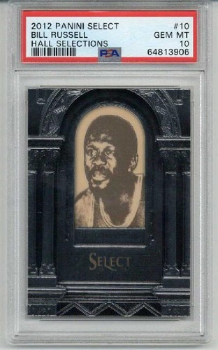 2012 PANINI SELECT HALL SELECTIONS #10 BILL RUSSELL BOSTON CELTICS PSA 10 RARE