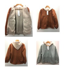 Jacket Coat Fleece Ladies Women Lined Faux Fur Hooded Women China Size XL UK 12