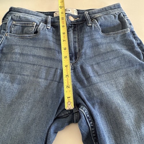 Hollister Curvy High Rise Super Skinny Blue Jeans 7S Raw Hem Stretch Casual West - Picture 5 of 16