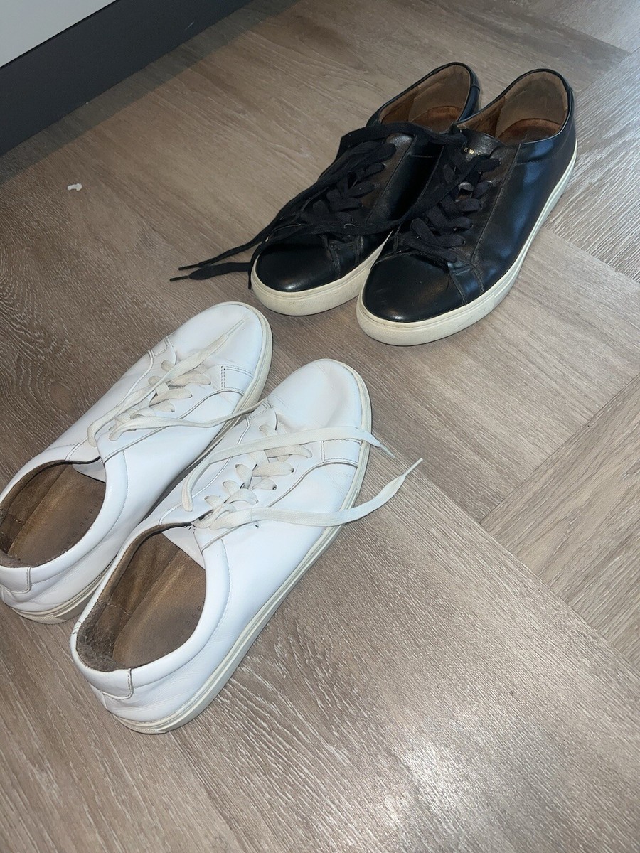 New Republic By Mark Mcnairy Leather Lace Up Low Top Black White