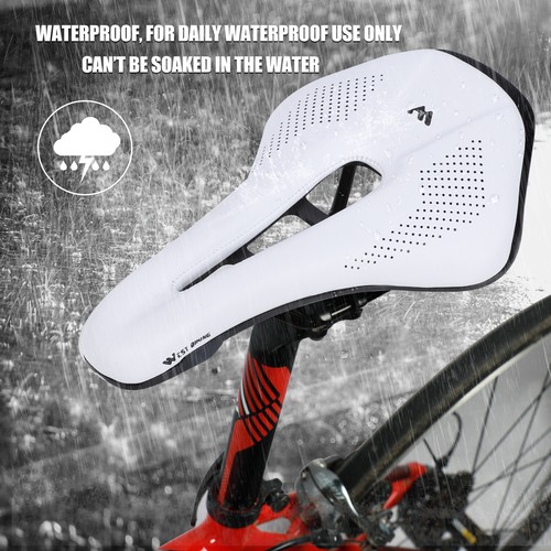WEST BIKING Bicycle Saddle Road Bike Leather MTB Cycling Seat Saddle Cushion - Picture 3 of 19
