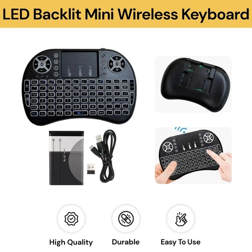 Mini Wireless Keyboard for PC Android Desktop PC TV Box i8 2.4G with Touchpad - Picture 4 of 15