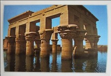 Isis Temple at Philae . Vintage Postcard from...