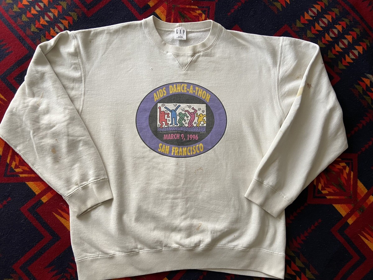 Vintage Keith Haring Sweater Gap SF AIDS Dance A Thon Large