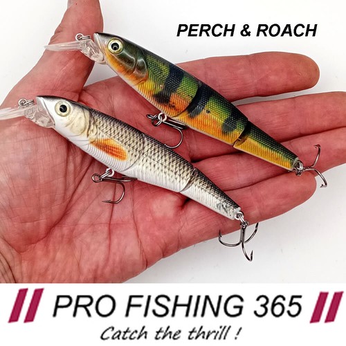Pike Fishing Floating Jointed Lure Minnow Realscale Bait Free Wire Trace 16 Gram - Picture 3 of 15