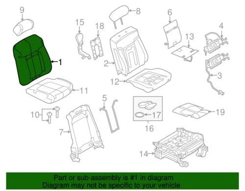 Conjunto de cubierta de asiento de pasajero delantero genuino Ford F-150 2012-2014 DL3Z-15644416-XB Foto 2 de 2