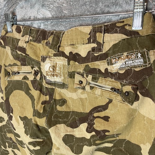 Vintage Da Nang Y2K Baggy Low Rise Utility Camo Capri Embellished Pants M NWT - Picture 7 of 15