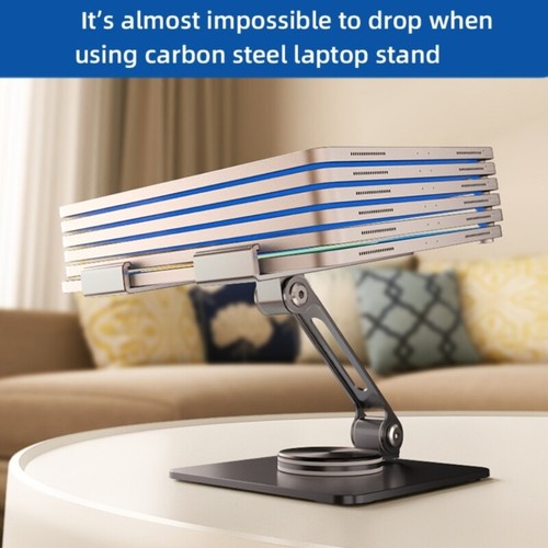Adjustable Computer Stand Foldable Laptop Bracket for Desk 360 Degree Rotatable - Afbeelding 6 van 10