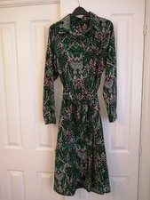 Cutie green midi 14 size shirt dress