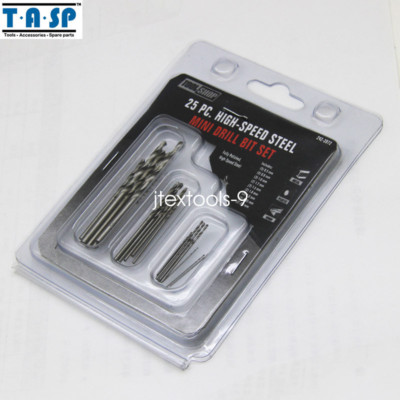 25PC HSS Micro Mini Drill Bits 0.5mm~3mm for PCB Crafts Jewelry Rotary Tool
