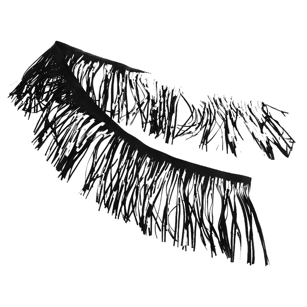 Borlas de costura de tela negro