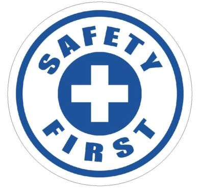 Safety First Hard Hat Sticker Decal