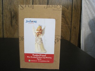 JIM SHORE HEARTWOOD CREEK FAITHFUL FRIEND WHITE WOODLAND PINT