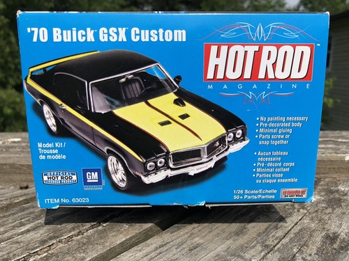 ‘70 Buick GSX Custom Hot Rod Classic Metal Works 1:26 Metal Model Kit New Black - Picture 11 of 11