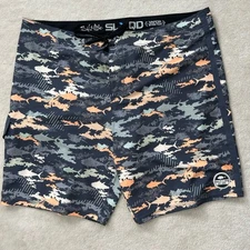 Salt Life BoardShorts Men’s 40 SLX-QD Vapor Stretch Fishing Unlined Swim Camo
