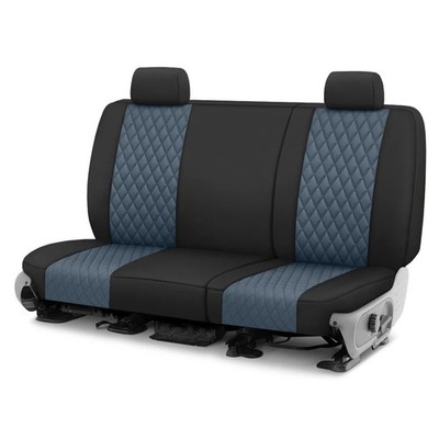 For Buick Encore 13-17 Seat Cover Diamond Quilted 2nd Row Black & Dark Gray