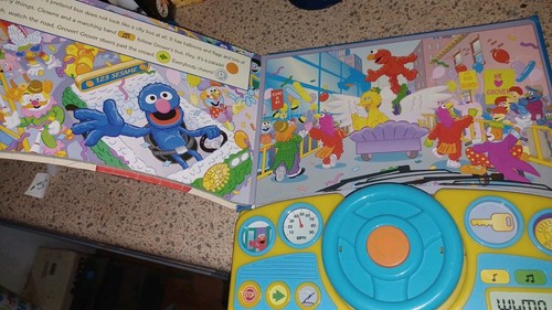 Sesame Street: Away We Go!! (Steering Wheel Sound Book) Hard Cover W/ Batts - Picture 5 of 5