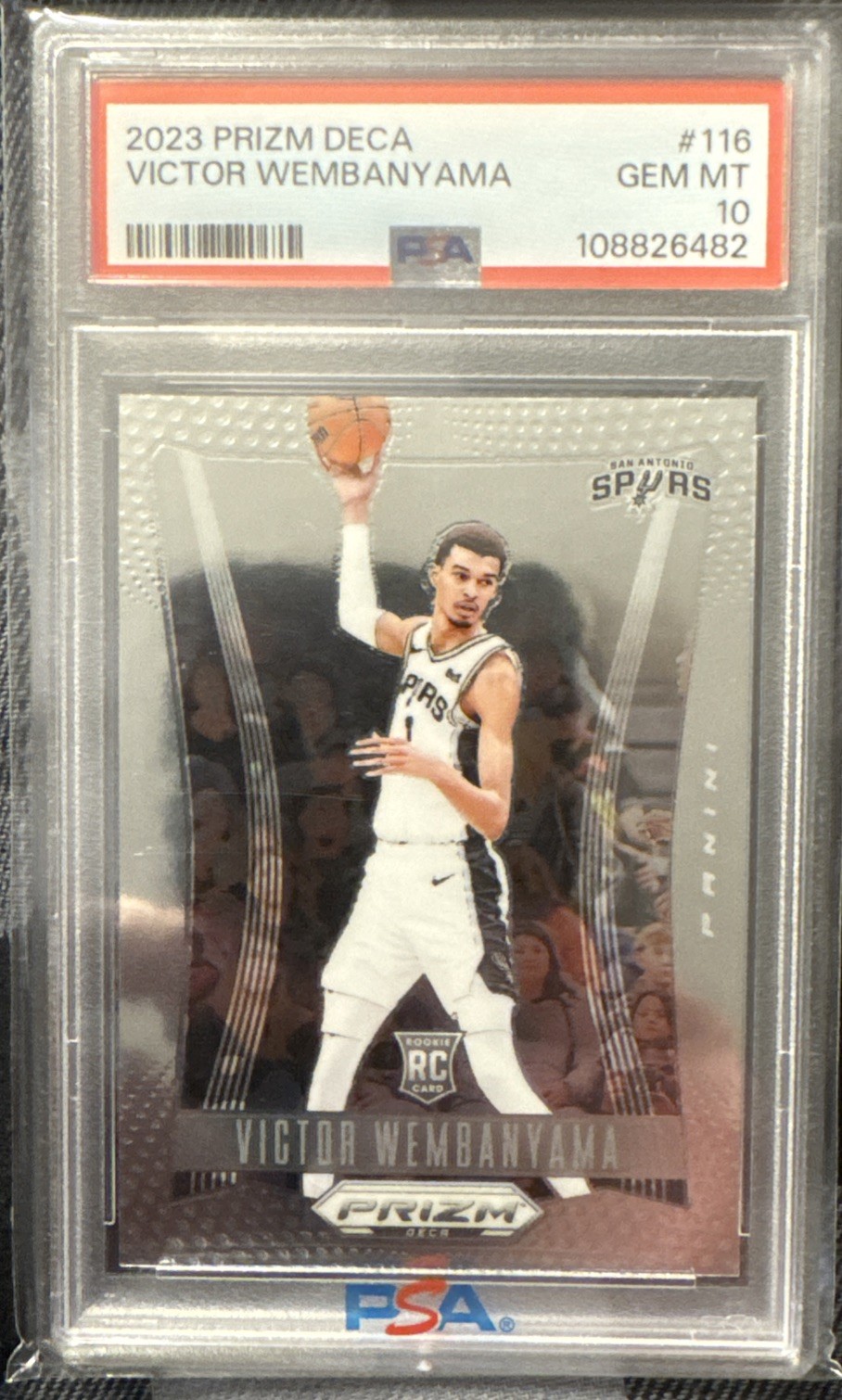 2023-24 Panini Prizm Deca - Victor Wembanyama Prizm ROOKIE PSA 10 #116 RC