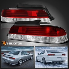 Redclear Fits 1997-2001 Honda Prelude Tail Lights Brake Lamps Leftright 97-01