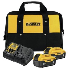 DEWALT DCB205-2CKR 20V MAX 5 Ah Batteries  Charger Kit Certified Refurbished