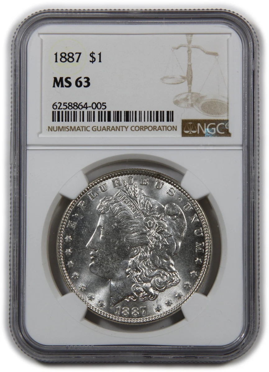 MS 63 Graded 1887 Year Morgan US Dollars (1878-1921) for sale | eBay