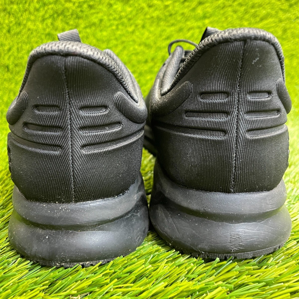 その他 Kuru Kuru Shift Mens Size 9.5 Jet Black Athletic Leather Anti-Slip