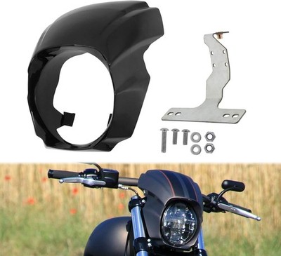 Gloss Black Headlight Fairing Mask for Harley Softail Breakout FXBR/FXBRS 18-23