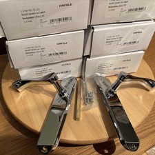 Hafele 901.78.332 Arched Polished Chrome Lever Door Handle Pair of with Fixings