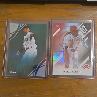 Topps 2024 Chrome/Stars of MLB Insert Card Lot 4 Ichiro Elly De La Cruz