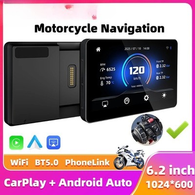 GPS Motorrad-Navigationssystem mit kabellosem CarPlay und Android Auto