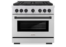 ZLINE Autograph Edition 36 in. 5.2 Cubic Feet. Gas Range with 6 Burner Cooktop