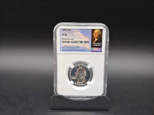 1963 Washington Silver Quarter 25c NGC PF67 - Special NGC Flag/Portrait Label