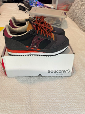 Saucony Jazz Original Peak Outdoor Fleece Lined Sneakers Grey Orange Hiking