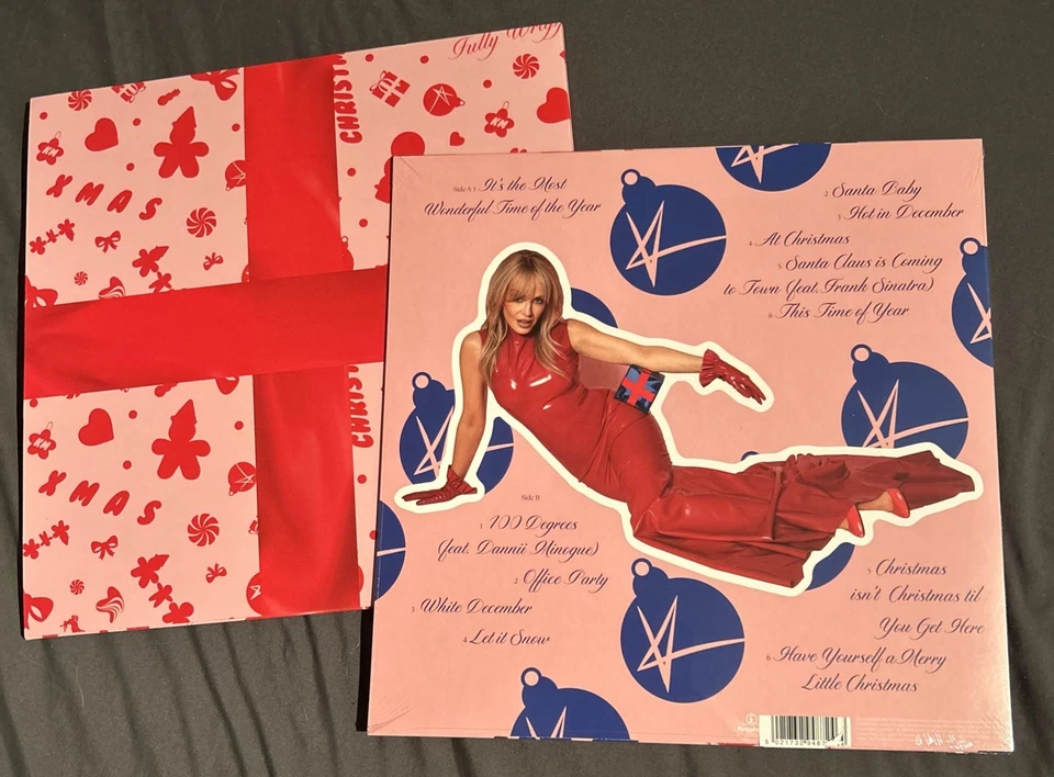 Kylie Minogue Kylie Christmas Fully Wrapped LP Vinyl London Pop Up blue Vinyl - Image 2 of 3