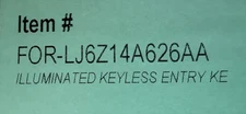 Brand New 2020-2026 Ford Escape - Illuminated Keyless Entry Keypad lj6z14a626aa