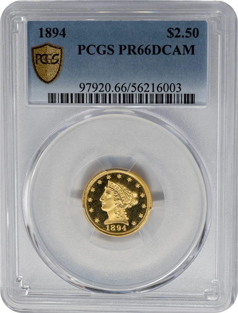 1894 $2 1/2 Gold Liberty $2.5 PR66 DCAM Secure PCGS 950965-1