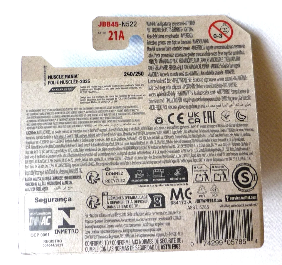 Dodge Charger Hellcat HW Muscle Mania '20 Hot Wheels - Mattel Foto 3 de 3