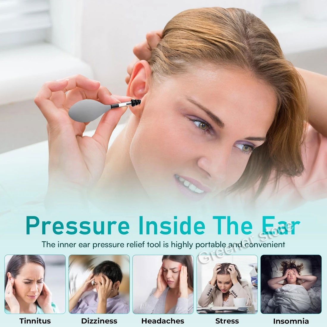 Ear Pressure Relief Device for Headache Naturally Reduces Tension and Pressure x