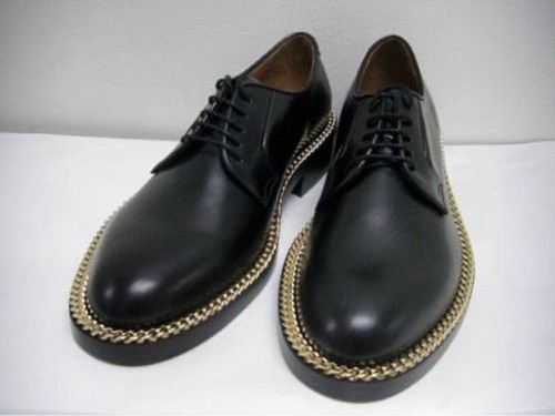 Raf Simons Herren 9 US Leder elegante Schuhe schwarz Kette Dekoration gebraucht