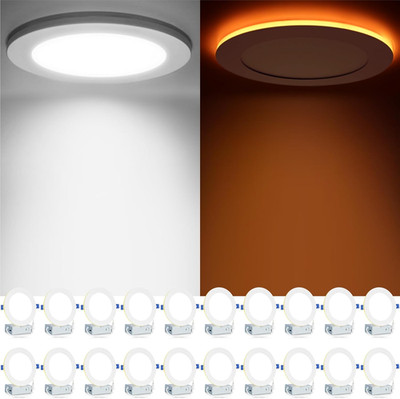 20 Pack 6'' Dimmable LED Recessed Ceiling Lights with Night Light, 5CCT