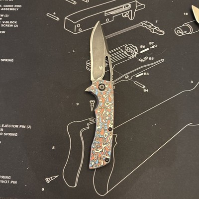 Kansept Kyro, Kim Ning, Carbon Fiber, S35VN Knife, KM1001M3